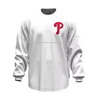 MLB Fanatics Philadelphia Phillies Baseball Stitch Long Sleeve T-Shirt