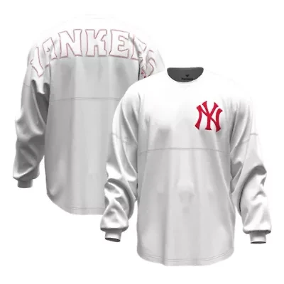 MLB Fanatics New York Yankees Baseball Stitch Long Sleeve T-Shirt