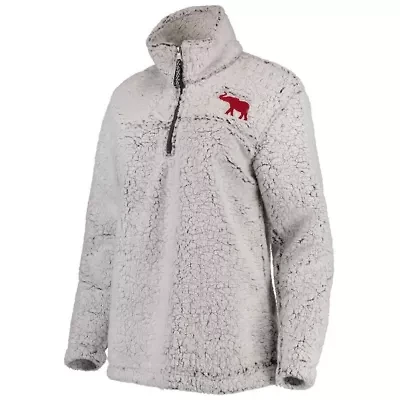 Alabama Crimson Tide NCAA Sherpa Super-Soft Quarter-Zip Pullover Jacket