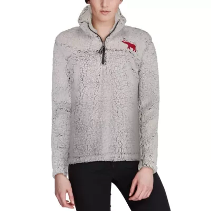 Alabama Crimson Tide NCAA Sherpa Super-Soft Quarter-Zip Pullover Jacket