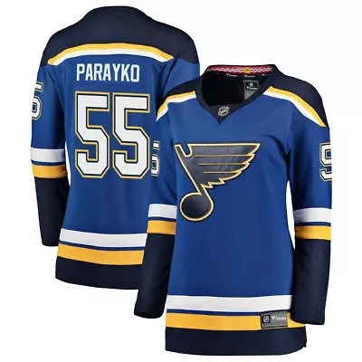 NHL Fanatics Colton Parayko St. Louis Blues Breakaway Player Jersey