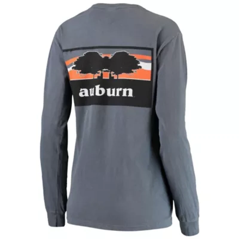 NCAA Auburn Tigers Campus Skyline Long Sleeve Oversized T-Shirt
