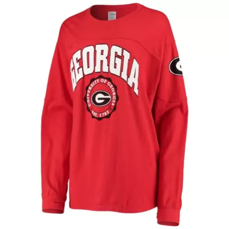 NCAA Georgia Bulldogs Edith Long Sleeve Oversized Top