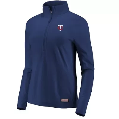 MLB Vineyard Vines Minnesota Twins Performance Grid Half-Zip Pullover Top