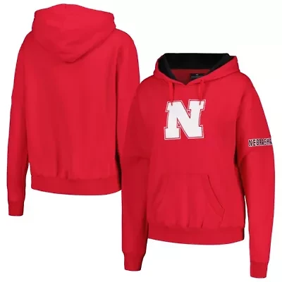 NCAA Nebraska Huskers Team Big Logo Pullover Hoodie