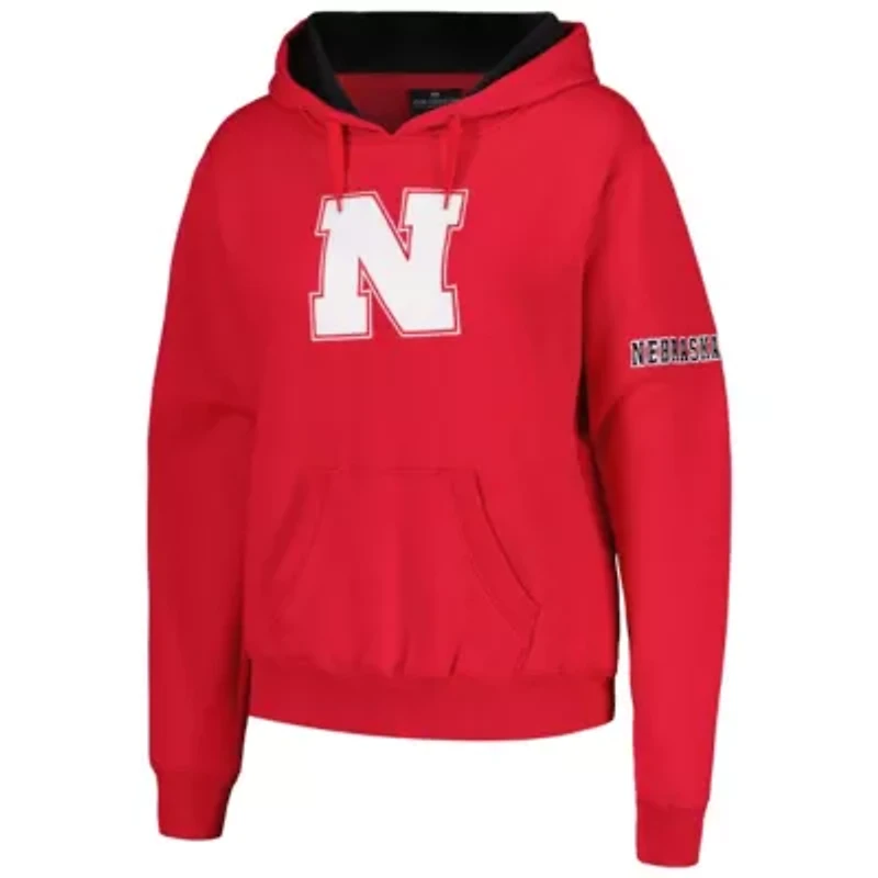 NCAA Nebraska Huskers Team Big Logo Pullover Hoodie