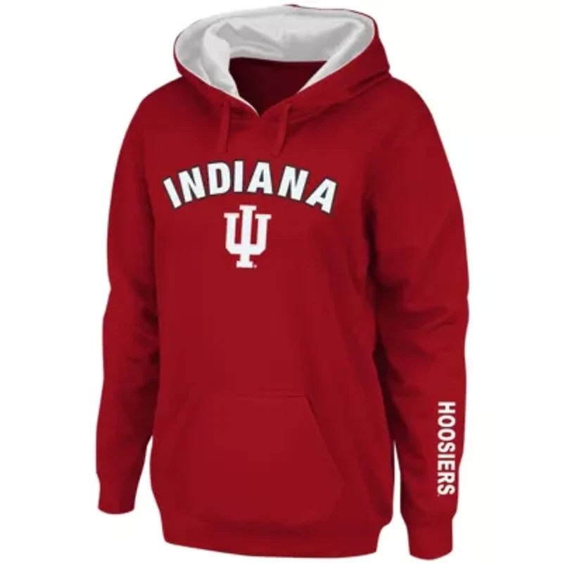 NCAA Indiana Hoosiers Arch & Logo 1 Pullover Hoodie