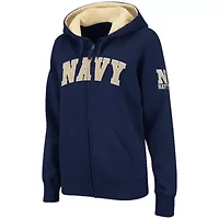Navy Midshipmen NCAA Arched Name Full-Zip Hoodie
