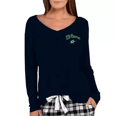 NHL Dallas Stars Marathon Knit Long Sleeve V-Neck Top