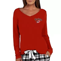 NHL Carolina Hurricanes Marathon Knit Long Sleeve V-Neck T-Shirt