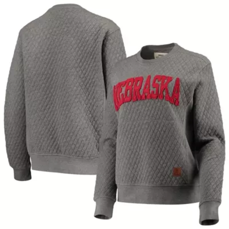 NCAA Nebraska Huskers Moose Quilted Pullover Sweatshirt