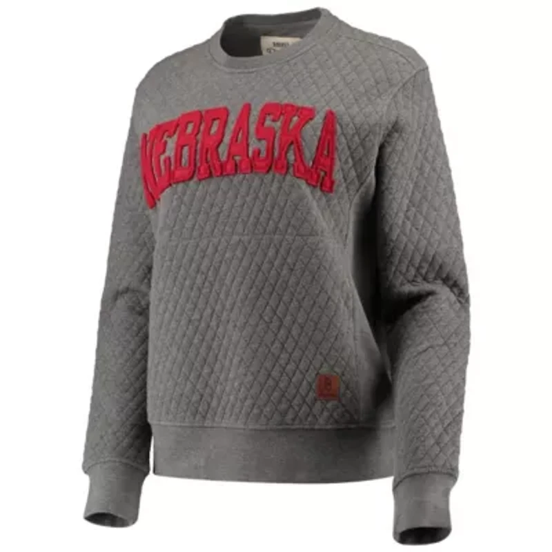 NCAA Nebraska Huskers Moose Quilted Pullover Sweatshirt