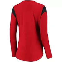 NHL Chicago Blackhawks Iconic Long Sleeve Lace-Up V-Neck T-Shirt
