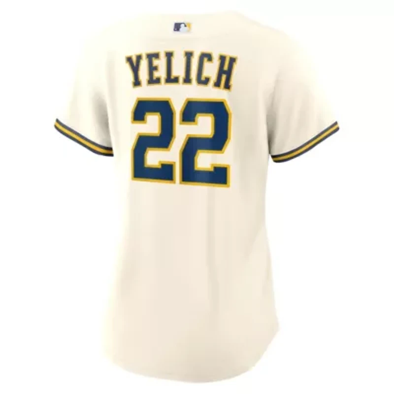 MLB Nike Christian Yelich Milwaukee Brewers Home Replica Player Jersey