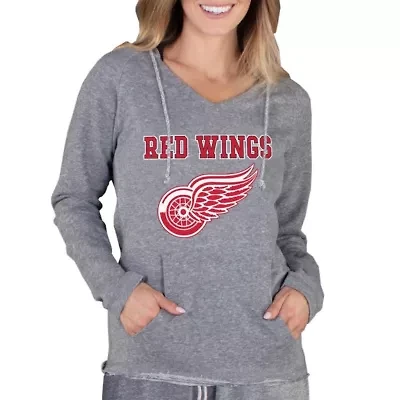 NHL Detroit Wings Mainstream Terry Tri-Blend Long Sleeve Hooded Top