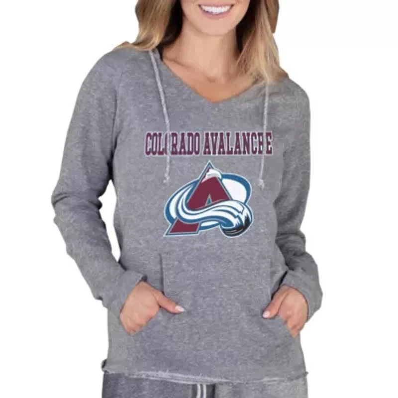 NHL Colorado Avalanche Mainstream Terry Tri-Blend Long Sleeve Hooded Top