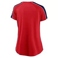 MLB Fanatics Washington Nationals Lineup League Diva Raglan Notch Neck T-Shirt