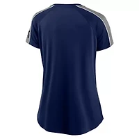 MLB Fanatics New York Yankees Lineup League Diva Raglan Notch Neck T-Shirt