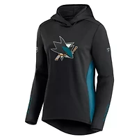 NHL Black/Teal San Jose Sharks Authentic Pro Locker Room Pullover Hoodie