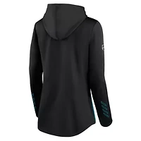 NHL Black/Teal San Jose Sharks Authentic Pro Locker Room Pullover Hoodie