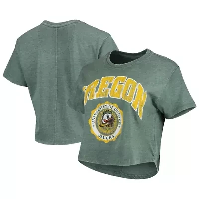 NCAA Oregon Ducks Edith Vintage Burnout Crop T-Shirt