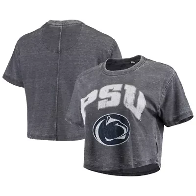 NCAA Penn State Nittany Lions Edith Vintage Burnout Crop T-Shirt