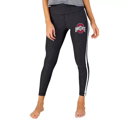 NCAA Charcoal/White Ohio State Buckeyes Centerline Knit Leggings
