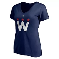 NHL Fanatics Tom Washington Capitals 2020/21 Alternate Authentic Stack Name & Number V-Neck T-Shirt