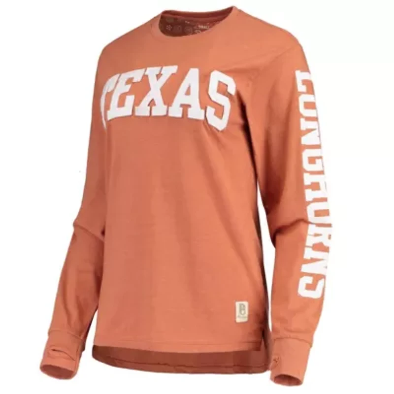 NCAA ed Texas Longhorns Two-Hit Canyon Long Sleeve T-Shirt