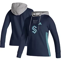 NHL Deep Sea Seattle Kraken Skate Lace AEROREADY Pullover Hoodie