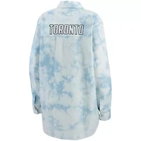 NHL Toronto Maple Leafs Oversized Tie-Dye Button-Up Shirt