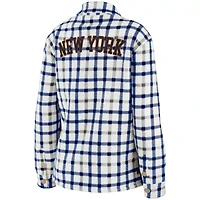 NHL New York Islanders Plaid Button-Up Shirt Jacket
