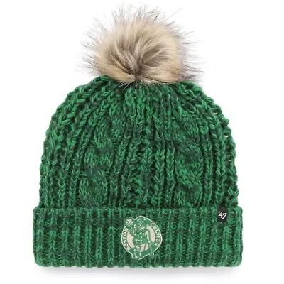 NBA Kelly Boston Celtics Meeko Cuffed Knit Hat with Pom