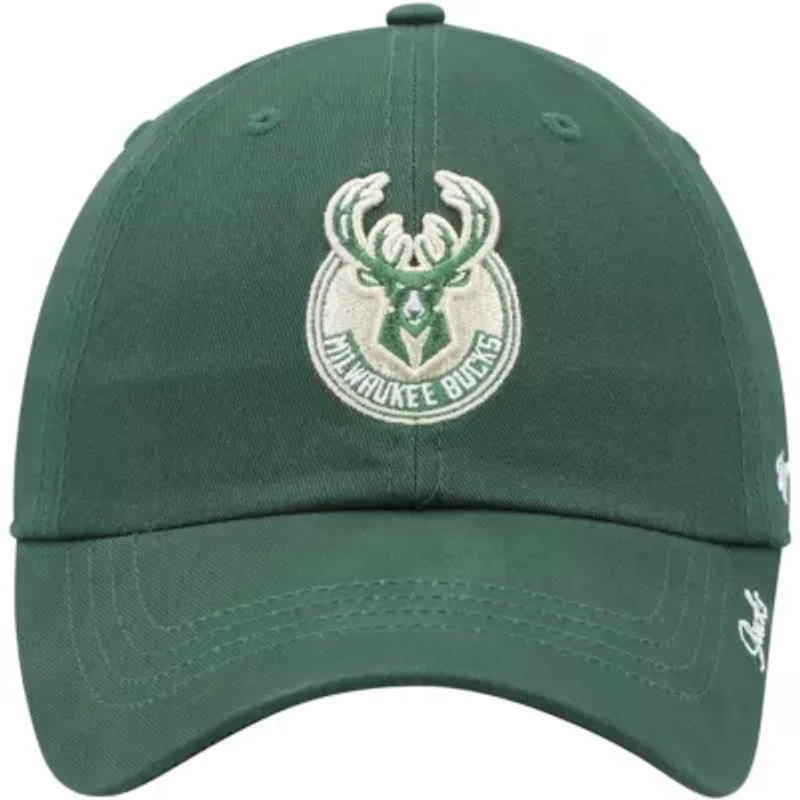 NBA Hunter Milwaukee Bucks Miata Clean Up Logo Adjustable Hat