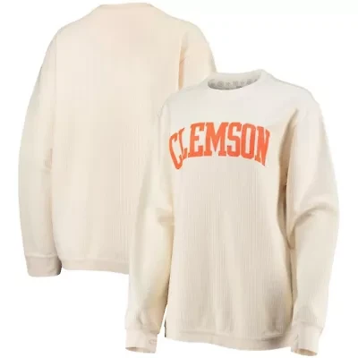 NCAA Clemson Tigers Comfy Cord Vintage Wash Basic Arch Pullover Sweatshirt