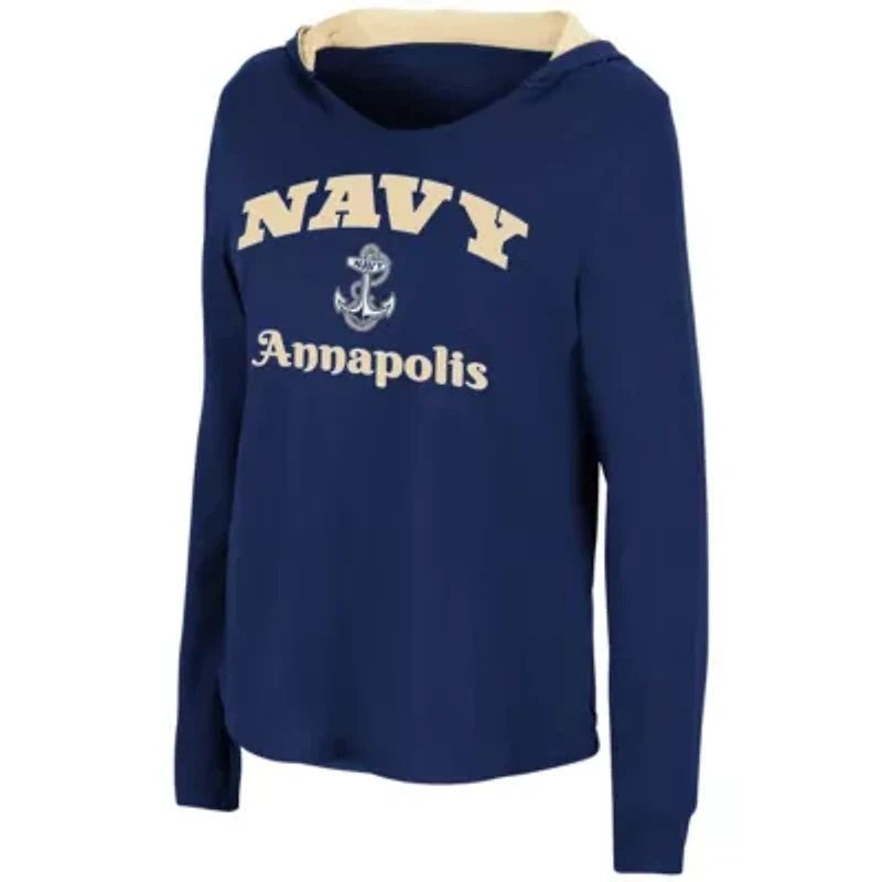 Navy Midshipmen NCAA Catalina Hoodie Long Sleeve T-Shirt