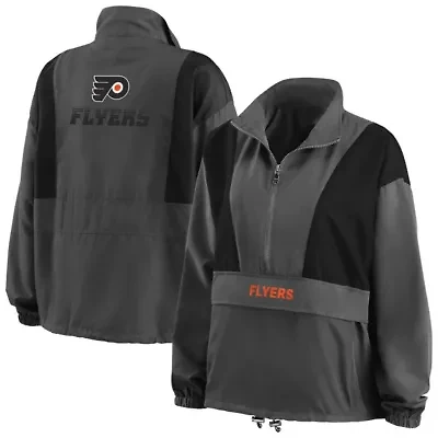NHL Philadelphia Flyers Popover Packable Half-Zip Jacket