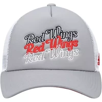 NHL Gray/White Detroit Wings Foam Trucker Snapback Hat