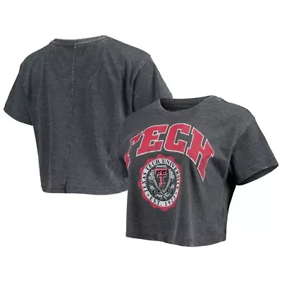 Texas Tech Red Raiders NCAA Edith Vintage Burnout Crop T-Shirt