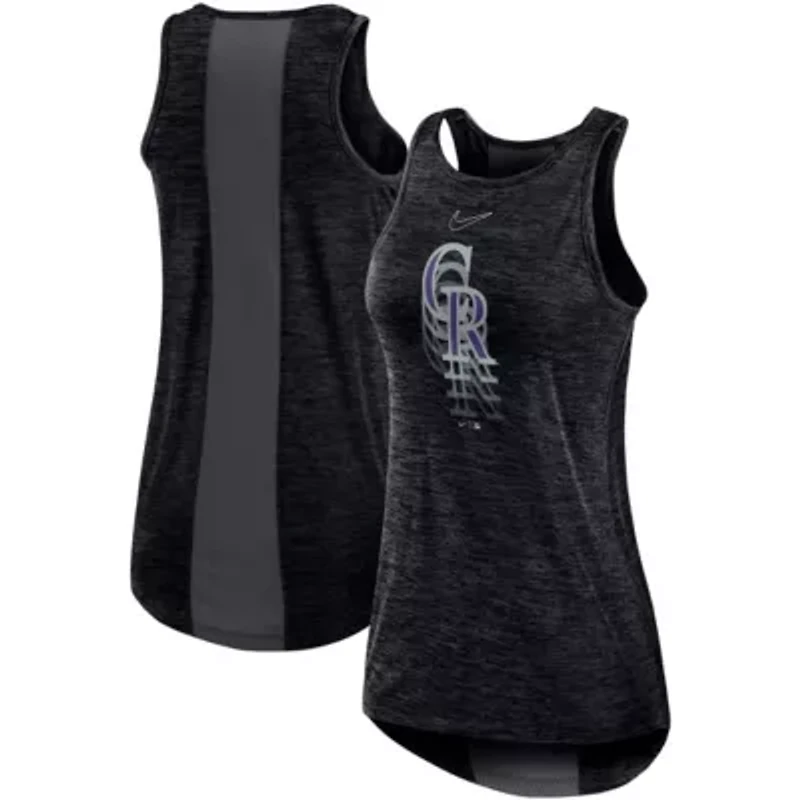 MLB Nike Colorado Rockies Logo Fade High Neck Performance Tank Top