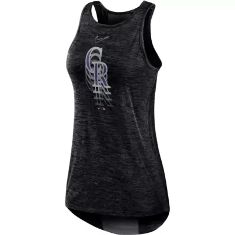 MLB Nike Colorado Rockies Logo Fade High Neck Performance Tank Top