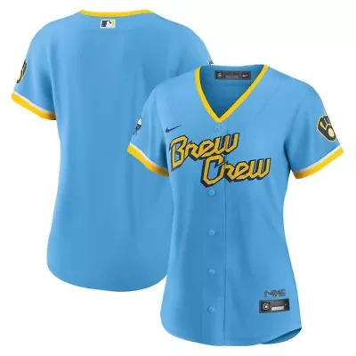MLB Nike Powder Milwaukee Brewers City Connect Replica Team Jersey