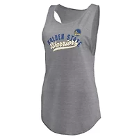 NBA Fanatics ed Golden State Warriors Quality Time Open Scoop Neck Tri-Blend Tank Top