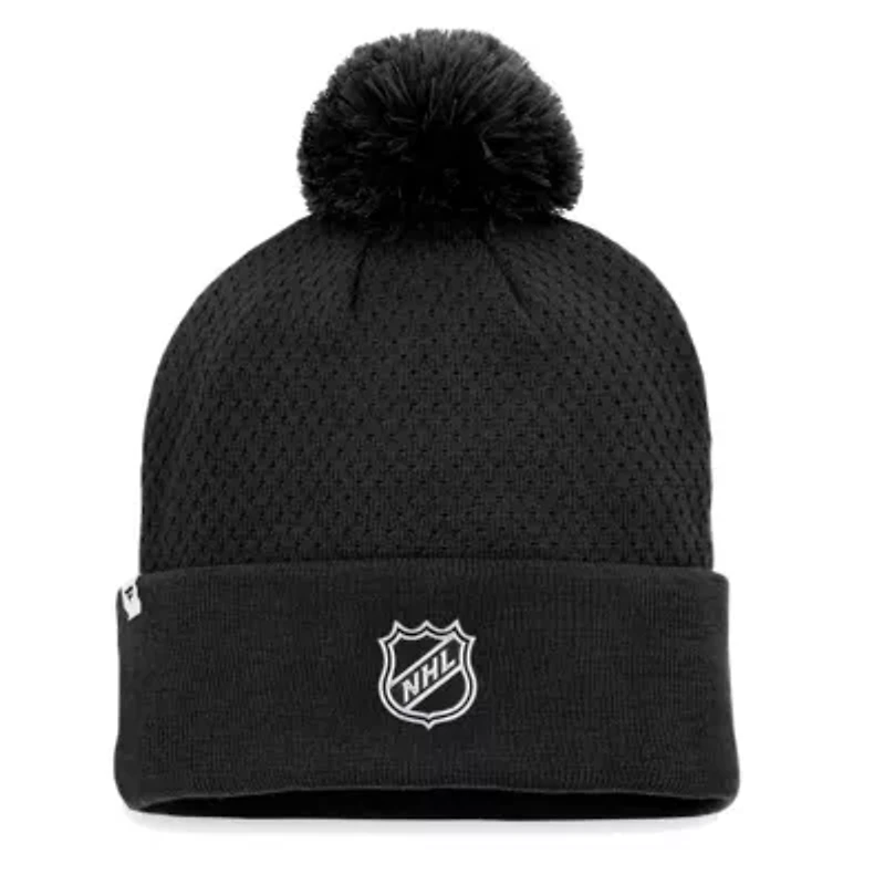 NHL Fanatics Dallas Stars Authentic Pro Road Cuffed Knit Hat with Pom
