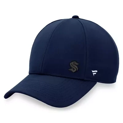 NHL Fanatics Deep Sea Seattle Kraken Authentic Pro Road Structured Adjustable Hat