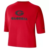 NCAA Nike Georgia Bulldogs Crop Performance T-Shirt
