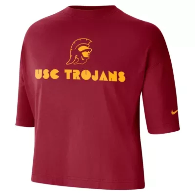 NCAA Nike USC Trojans Crop Performance T-Shirt