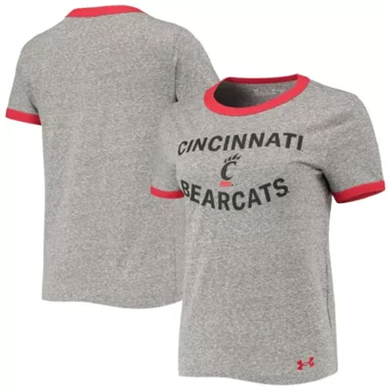 NCAA Under Armour ed Cincinnati Bearcats Siro Slub Tri-Blend Ringer T-Shirt