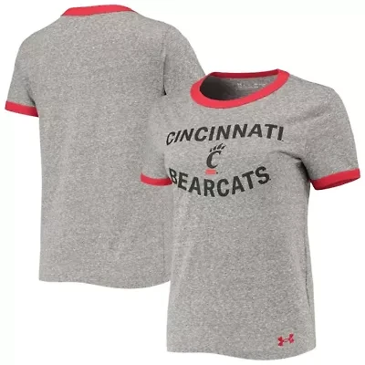 NCAA Under Armour ed Cincinnati Bearcats Siro Slub Tri-Blend Ringer T-Shirt