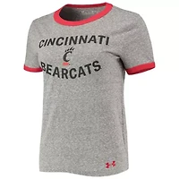 NCAA Under Armour ed Cincinnati Bearcats Siro Slub Tri-Blend Ringer T-Shirt